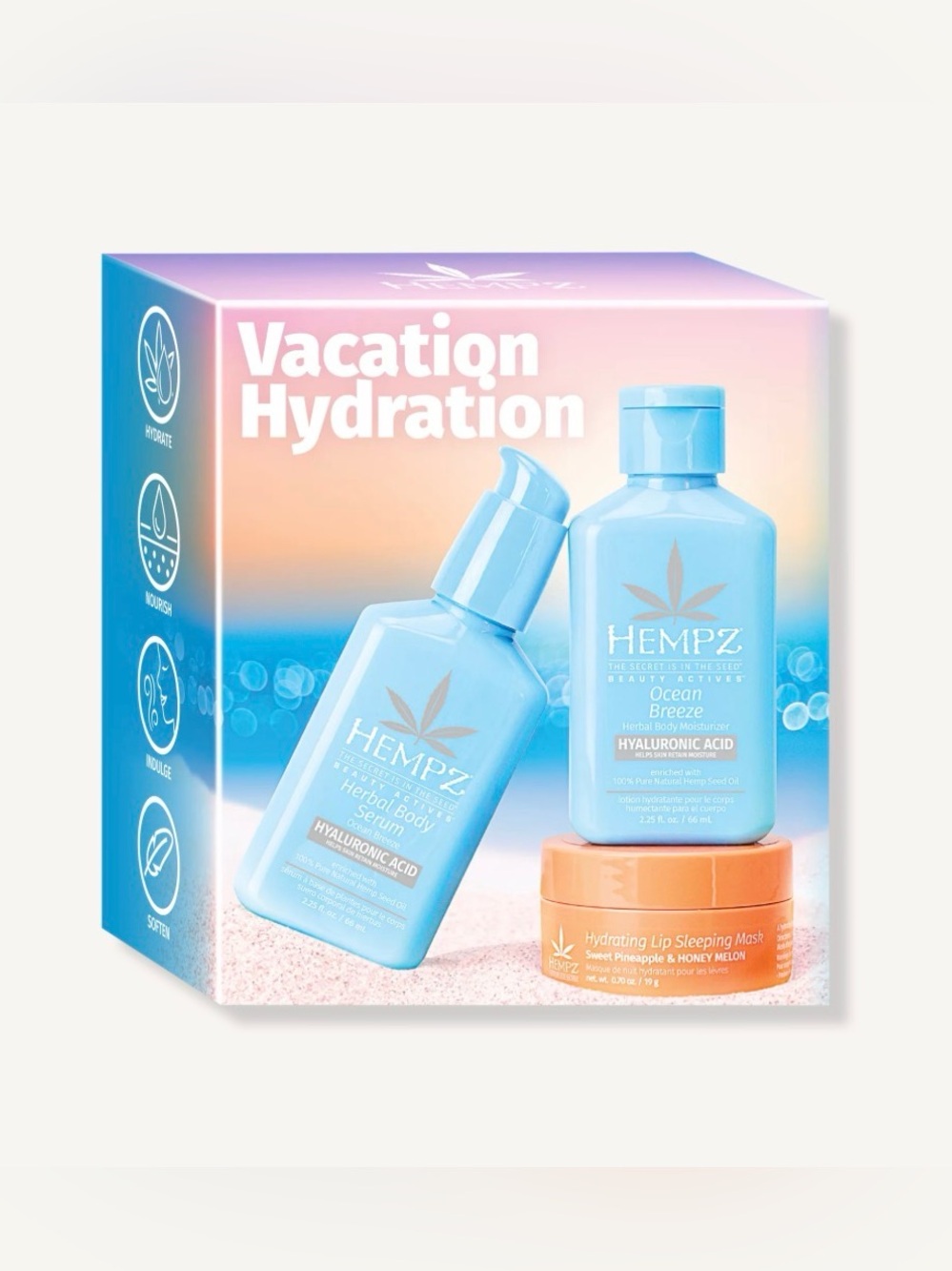 Hempz Vacation Hydration Set - Blue & Peach